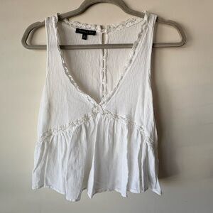 Kendall & Kylie White V-Neck Tank Top